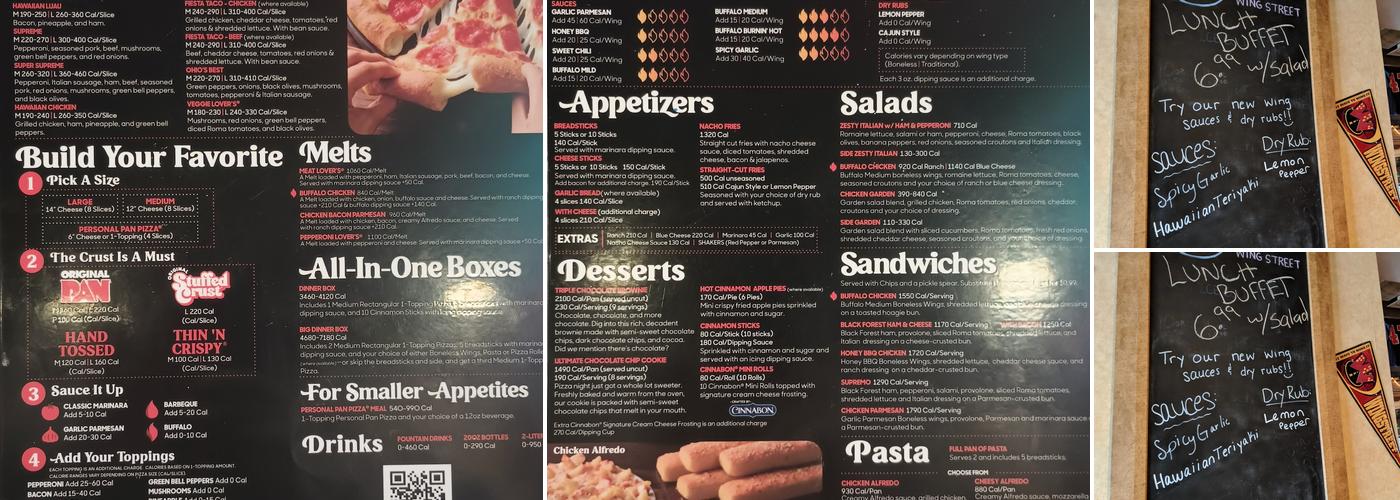 Pizza Hut Menu