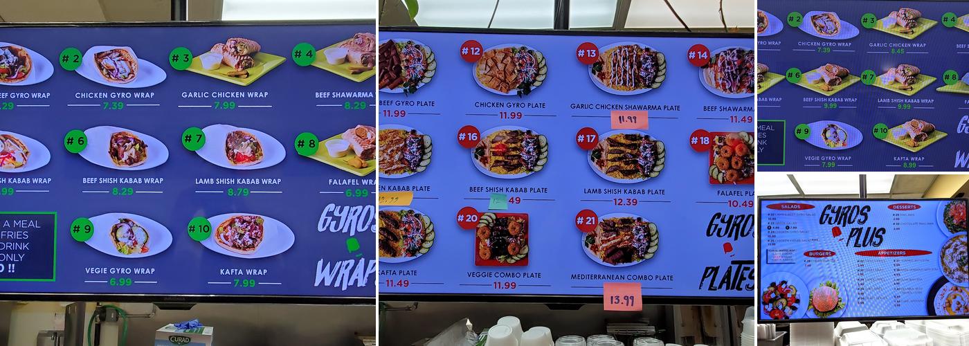 Gyros Plus Menu