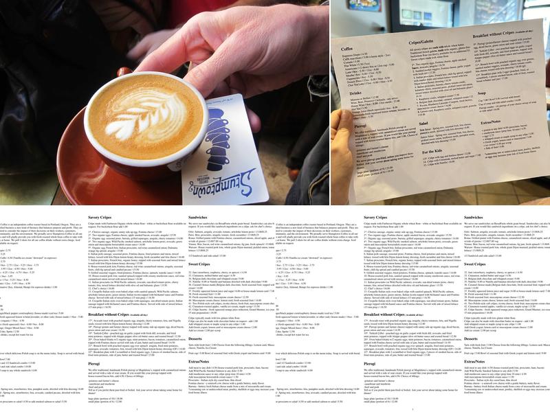 Magdalena's Creperie Menu