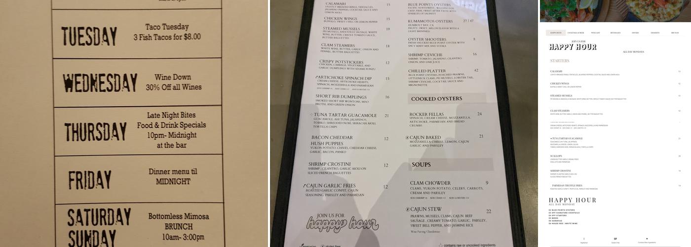 Station 16 Menu