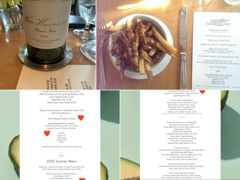 TableVine Menu