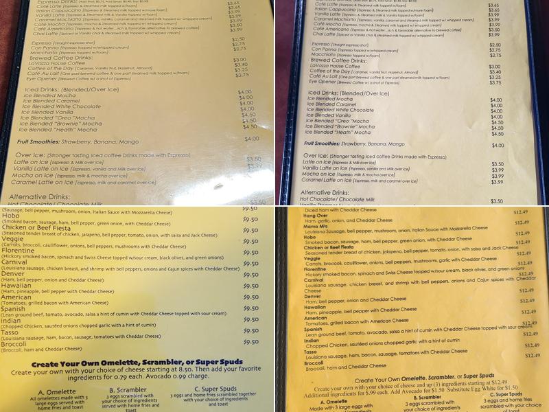 Omelette House Menu