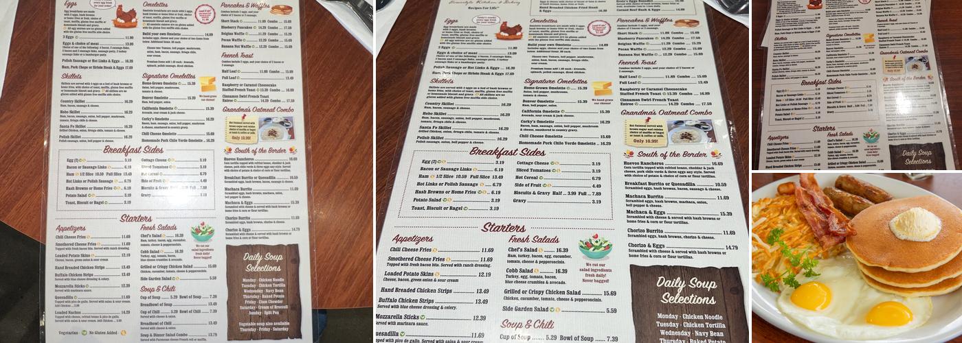 Corky's Kitchen & Bakery - Claremont Menu