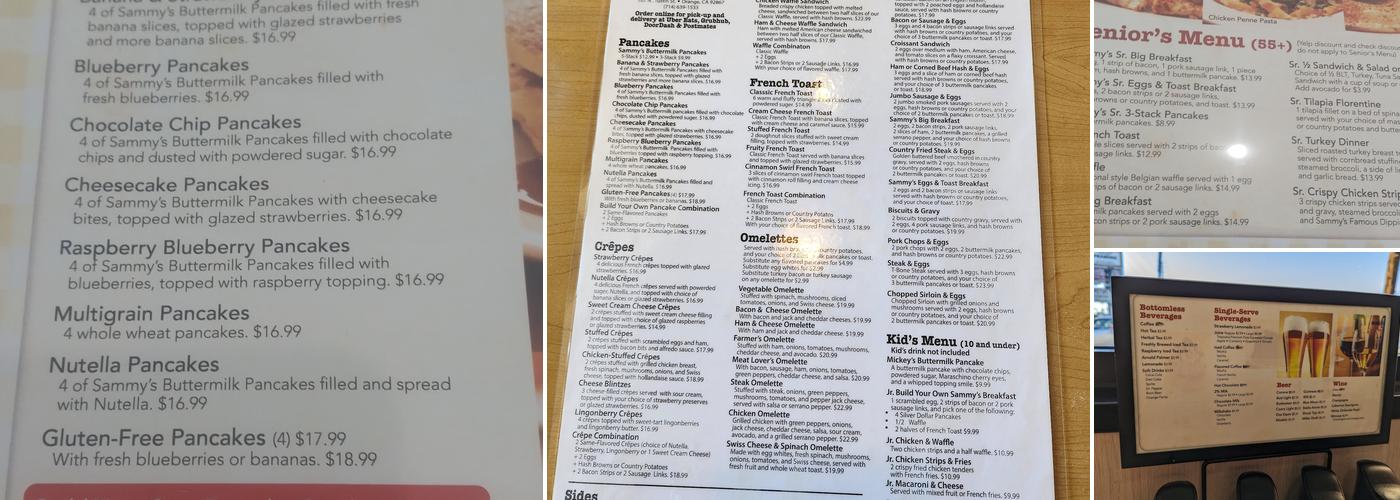 Sammy's Stackhouse Menu