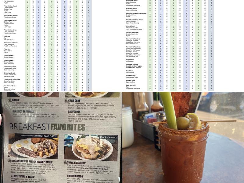 Huckleberry's Breakfast & Lunch Menu