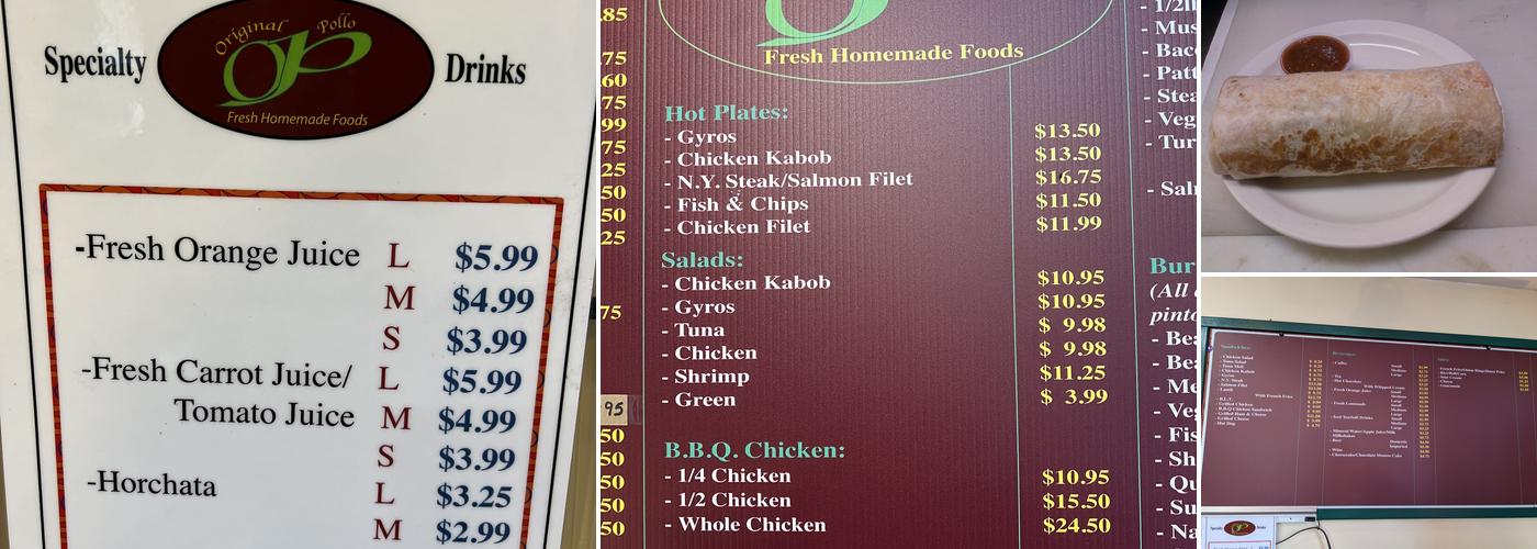 Original Pollo Menu