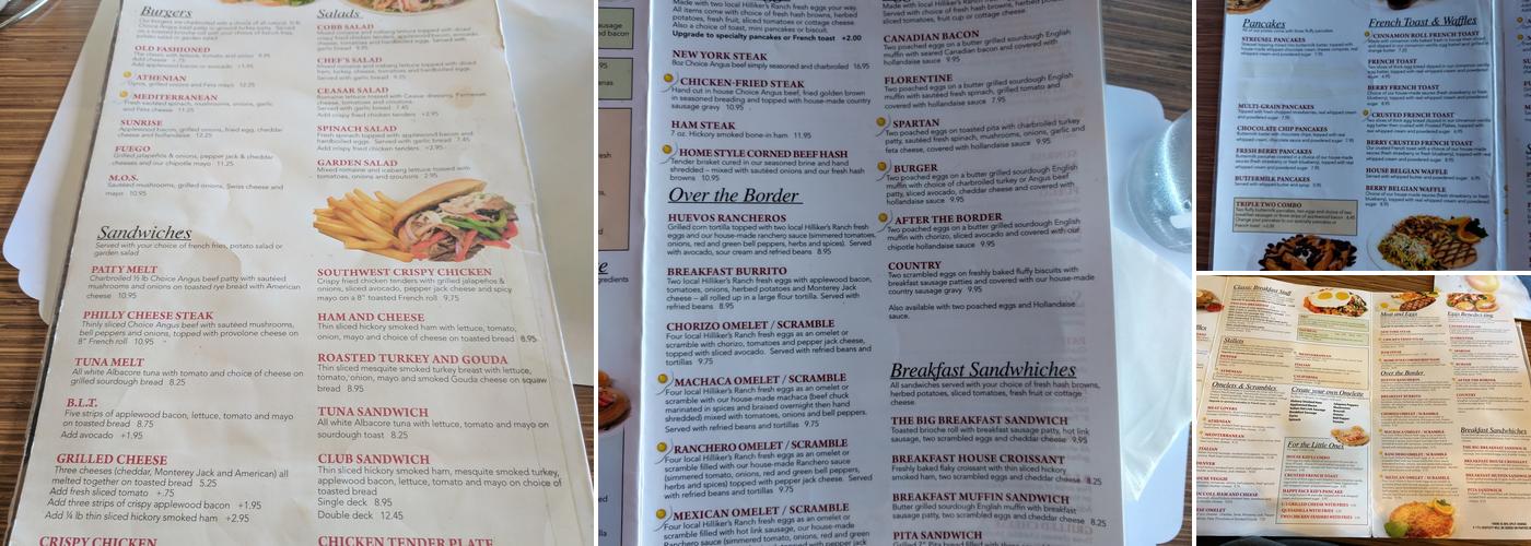 Breakfast House Menu