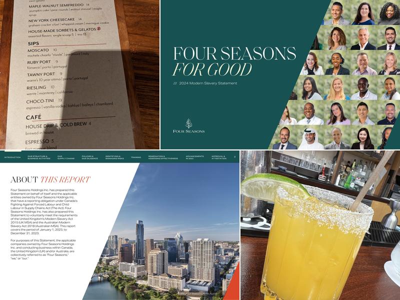 Seasons Restaurant Menu