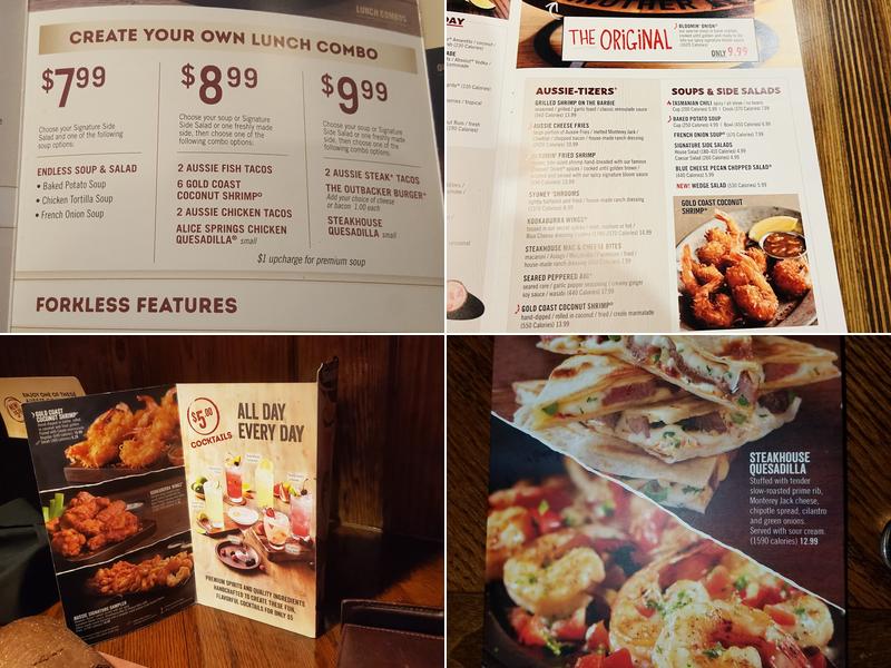 Outback Steakhouse Menu