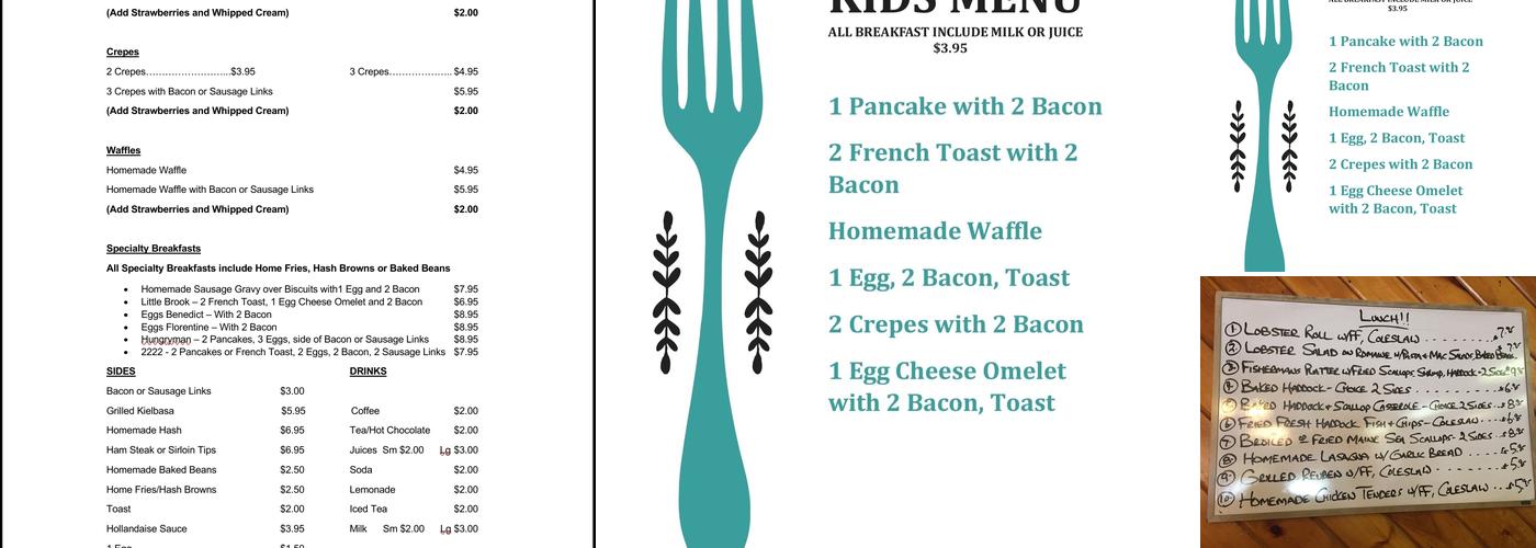 Kathy's Diner Menu