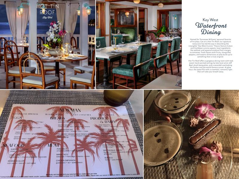 Hot Tin Roof Restaurant Menu