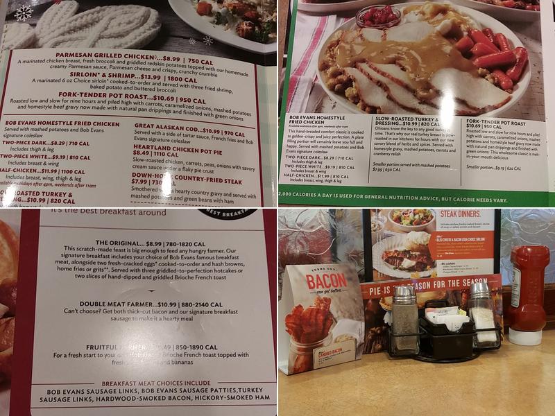 Bob Evans Menu