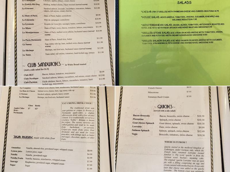 Sun Side Cafe Menu