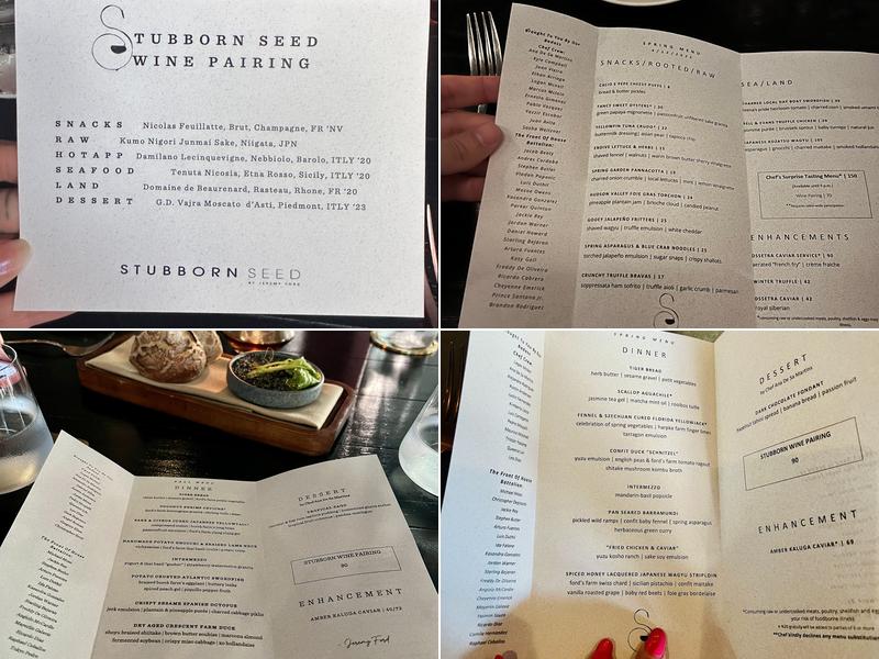 Stubborn Seed - Miami Beach Menu