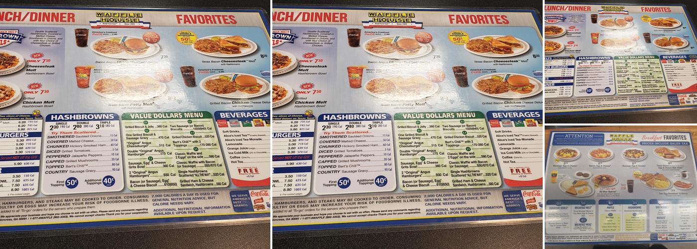 Waffle House Menu