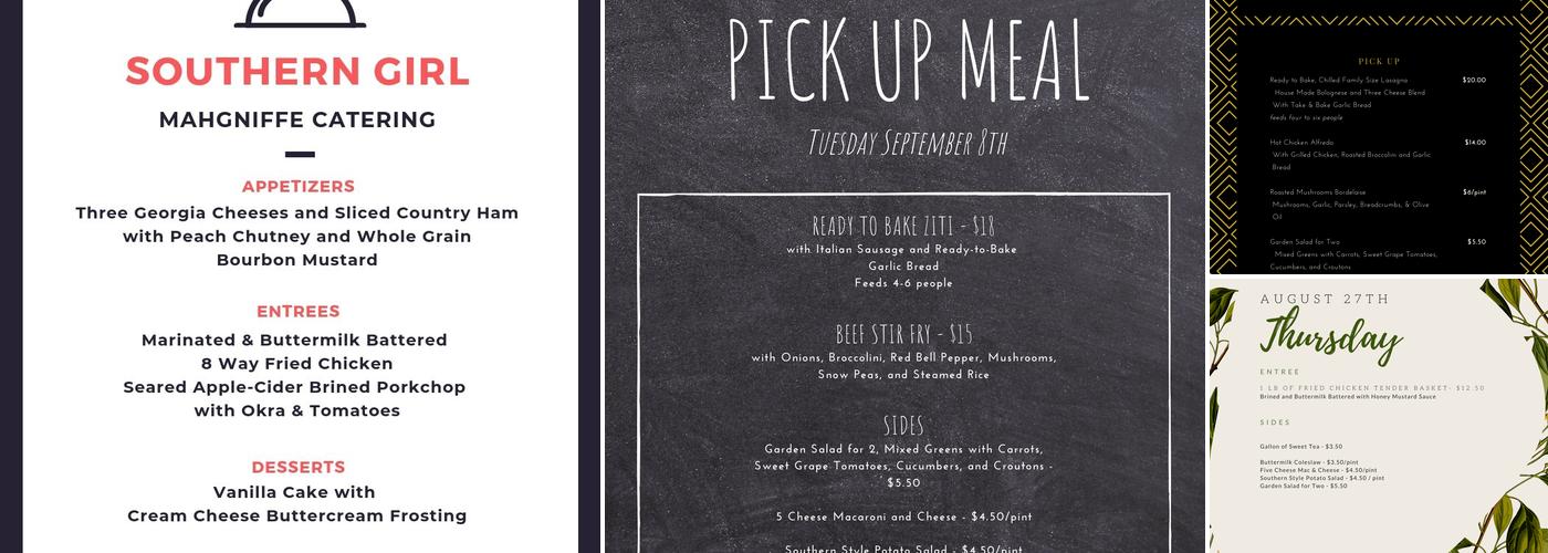 Mahgniffe Catering LLC Menu