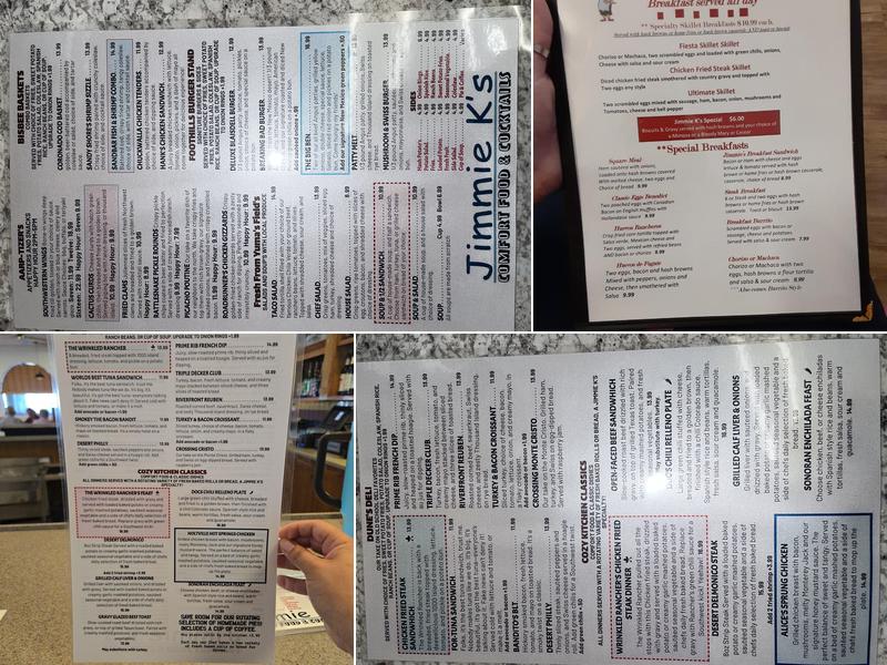 Jimmy K's Menu
