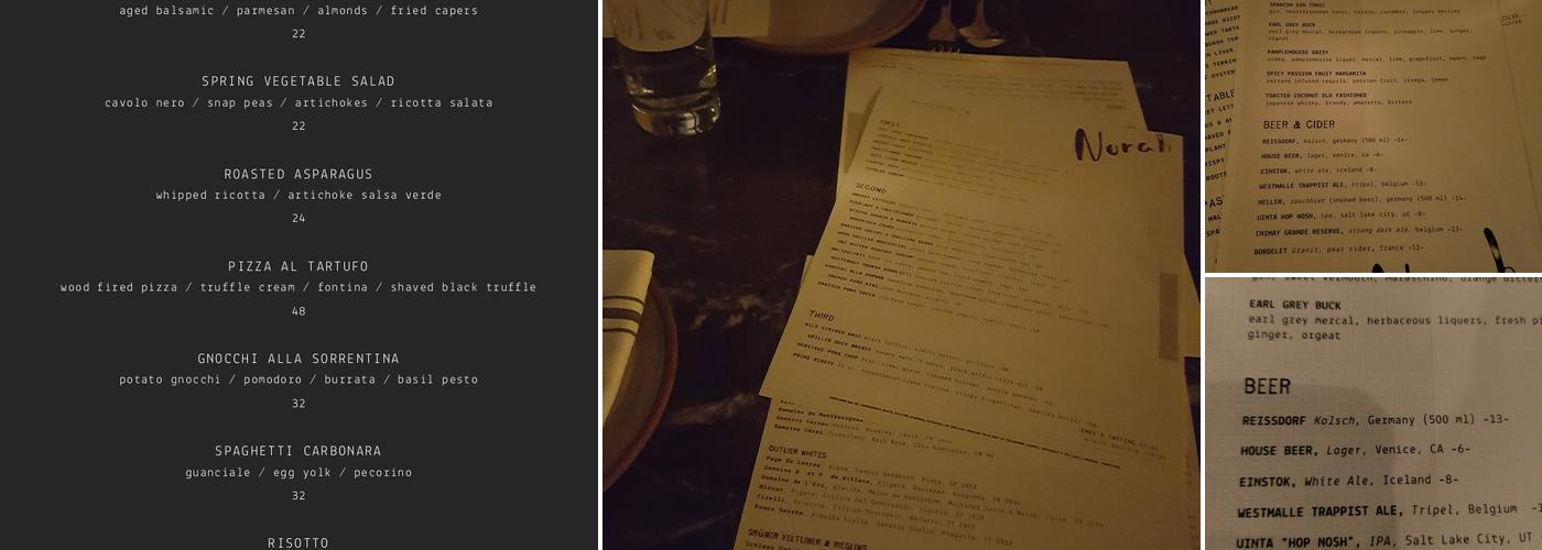 Norah Menu