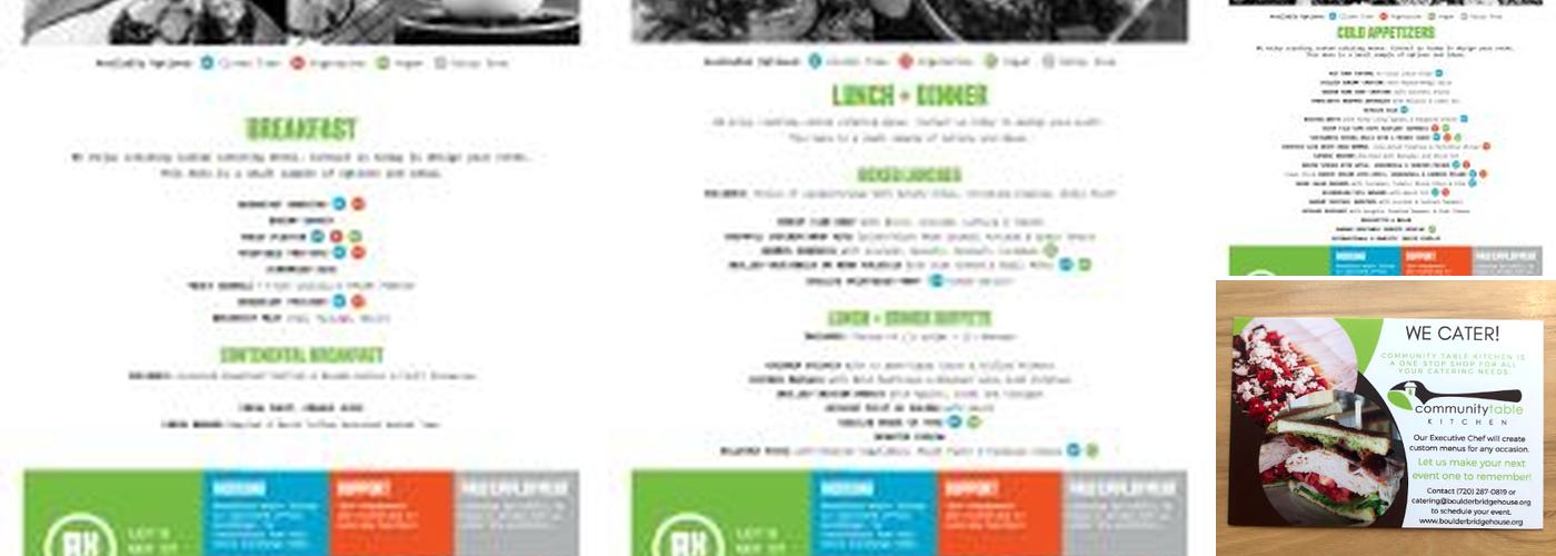 Community Table Kitchen Menu
