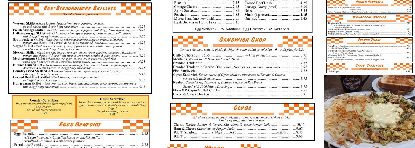 Flap-Jacks Restaurant Menu