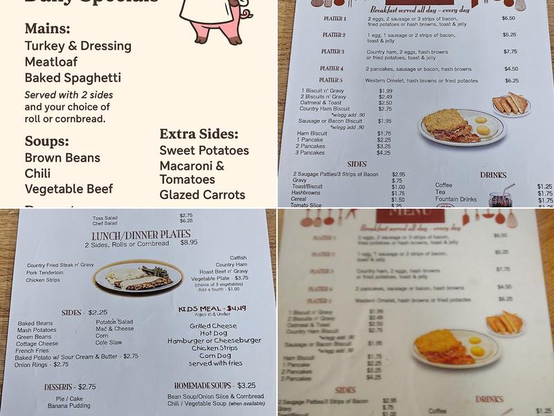 Tammy's Diner LLC Menu