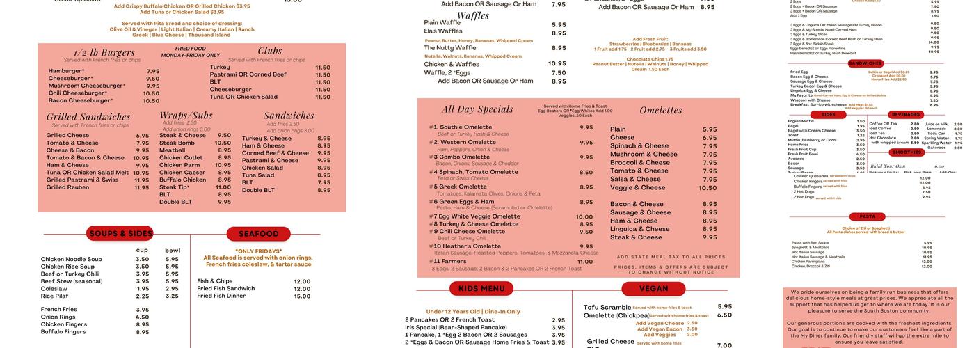My Diner Menu