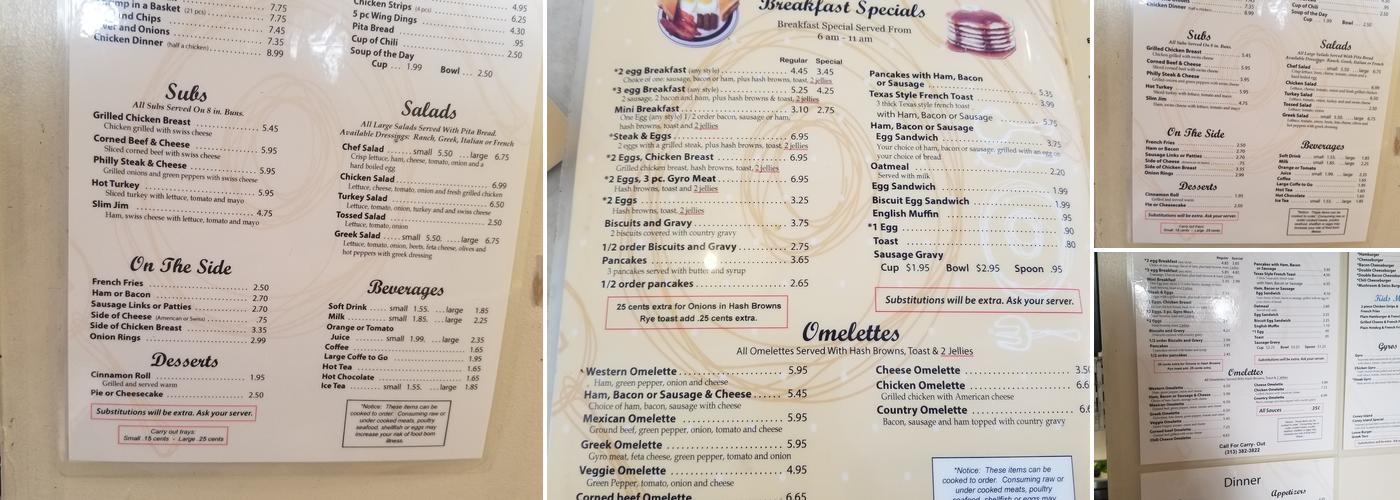 Melvindale Coney Island Menu