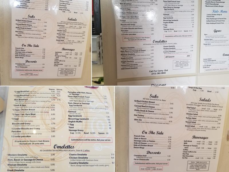 Melvindale Coney Island Menu