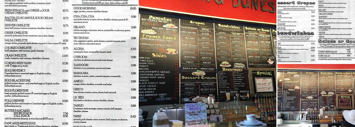 Rolling Dunes Menu