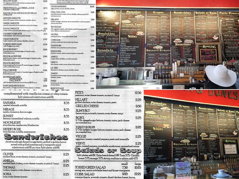 Rolling Dunes Menu