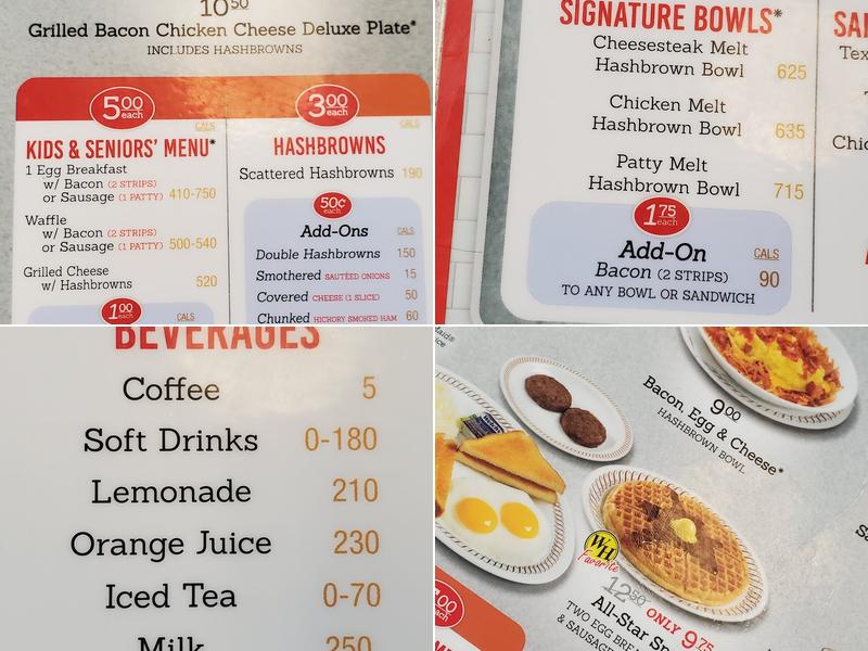 Waffle House Menu