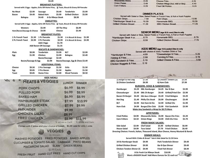 Meemaws Country Kitchen & Grille Menu