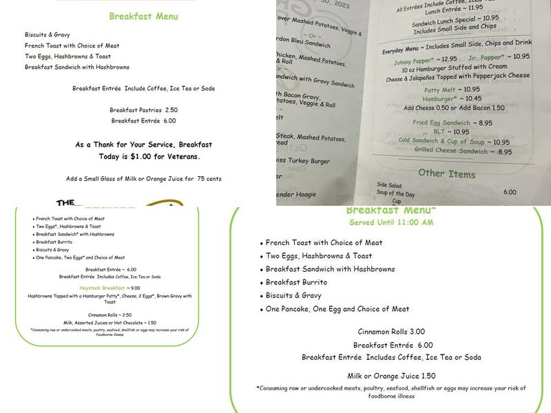 The Green Plate Menu