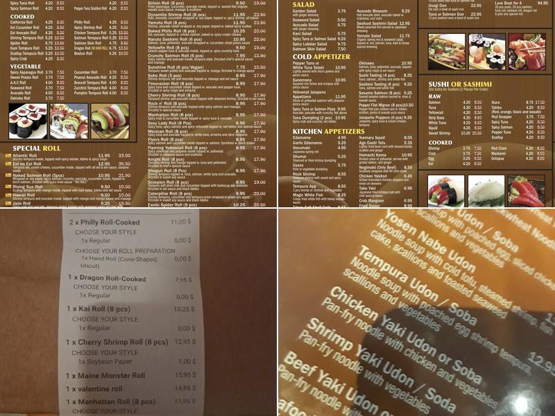 Yamato Japanese Sushi and Hibachi Menu