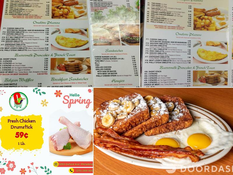 Oxford Restaurant Breakfast and Lunch Menu