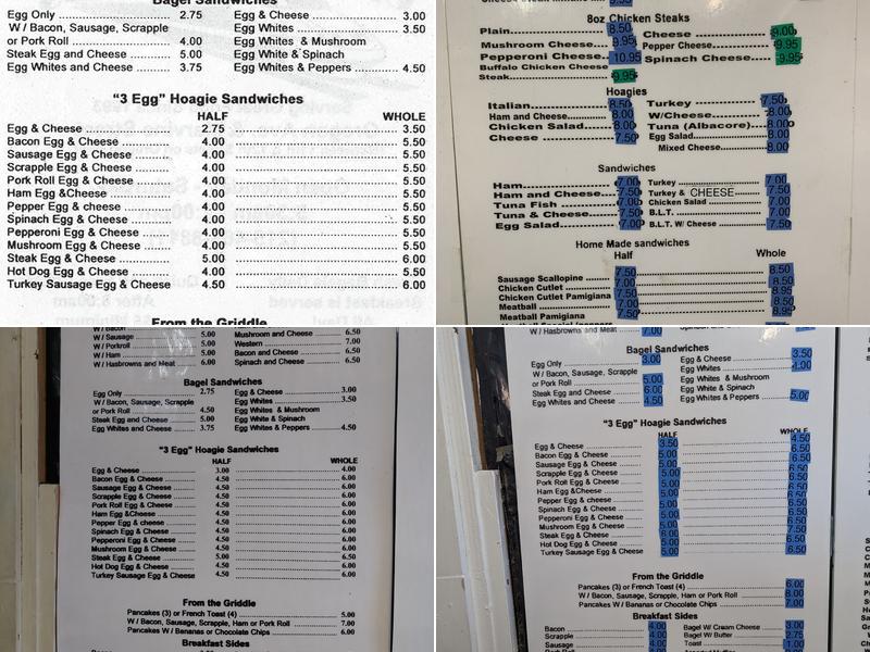 Oregon Express Menu