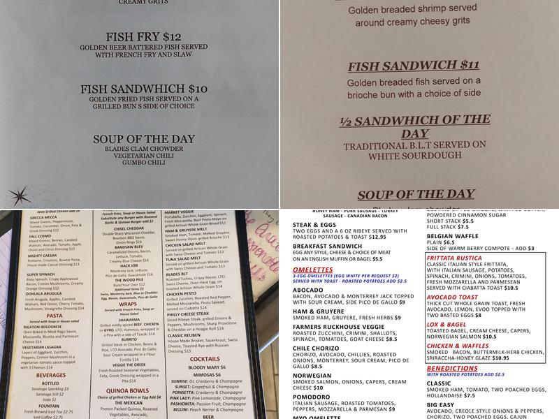 Blades Private Events & Catering Menu