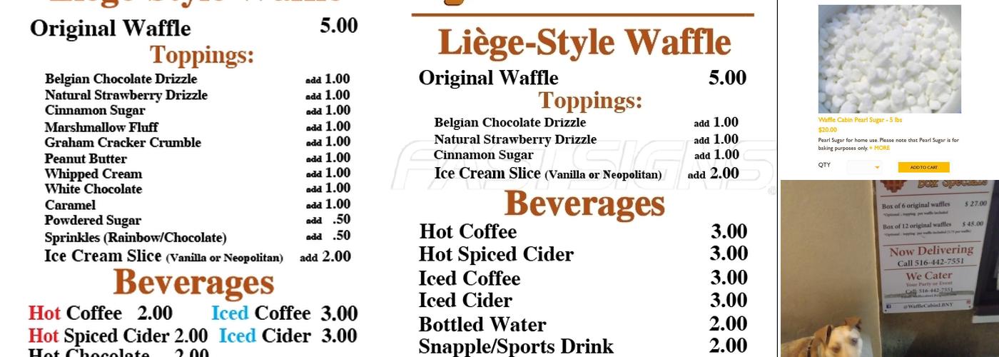 Waffle Cabin - Long Beach, NY Menu