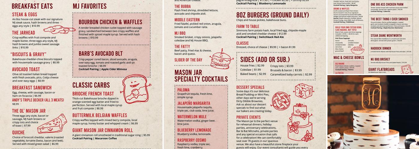 The Mason Jar Menu