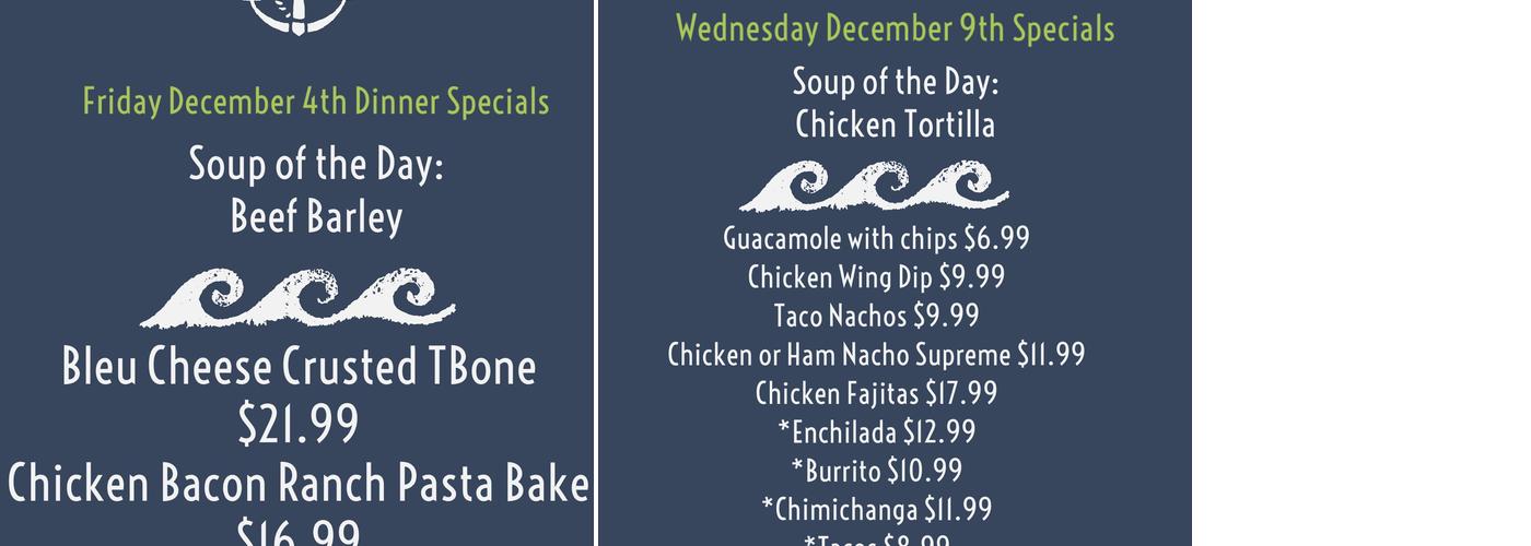 River Lane Bowling Menu