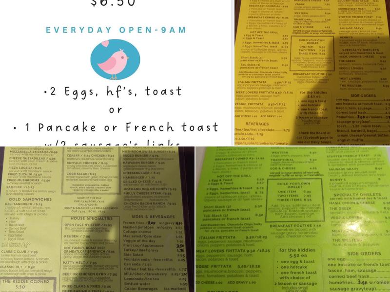 Sweet Grass Diner Menu