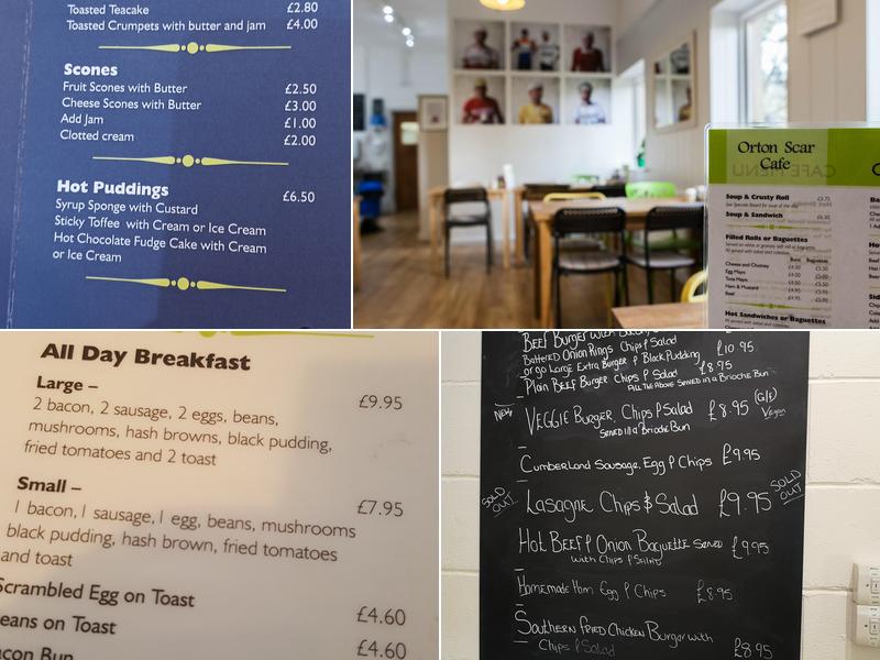 Orton Scar Cafe Menu