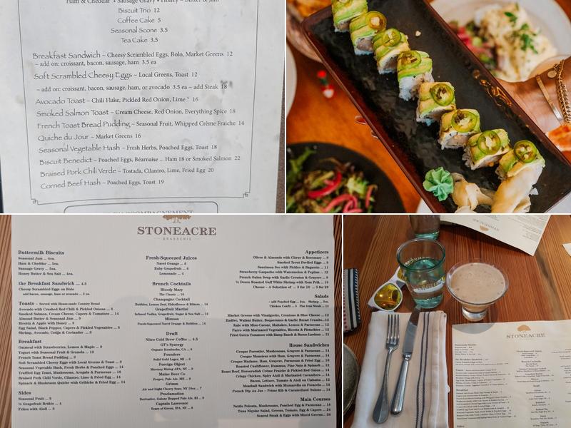 Stoneacre Brasserie Menu