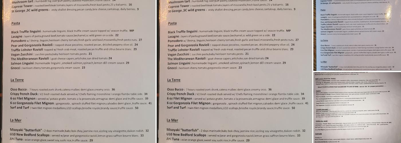 Vine Menu