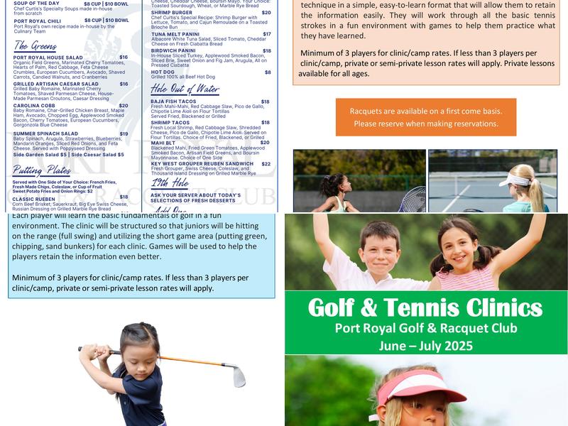 Robber's Row Grill Menu