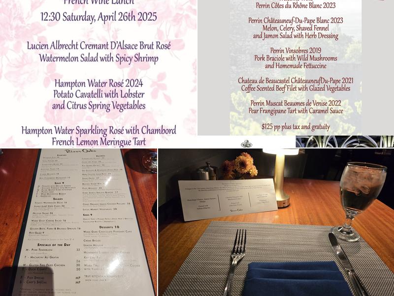 River Oaks Restaurant Menu