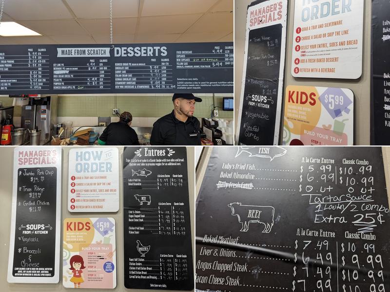 Luby's Menu
