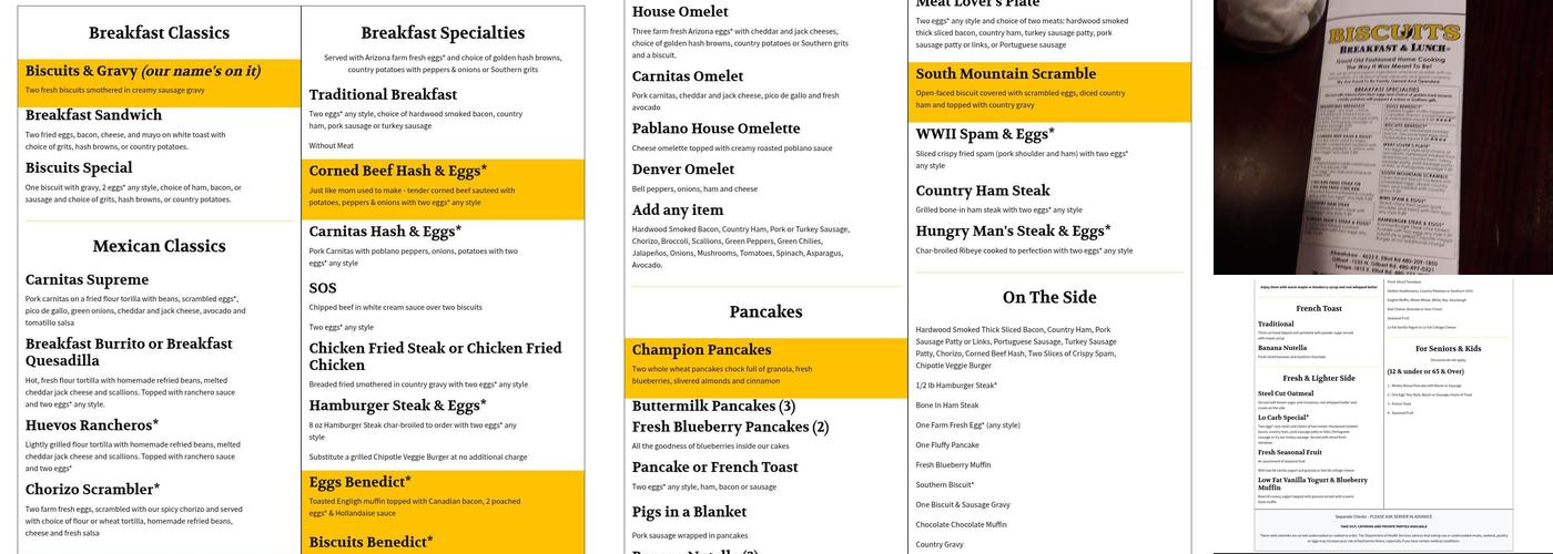 Original Biscuits restaurant Menu