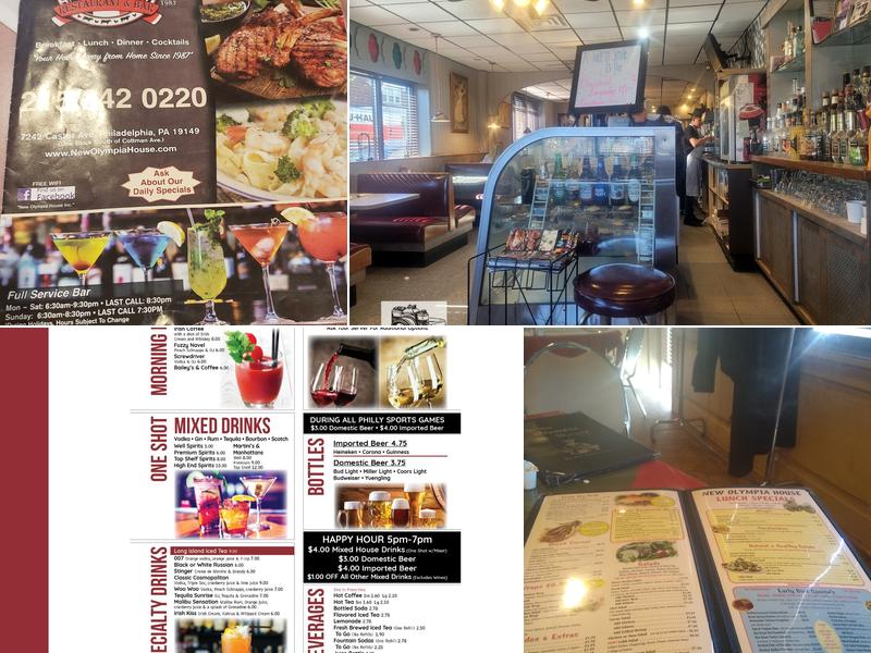 New Olympia House Menu