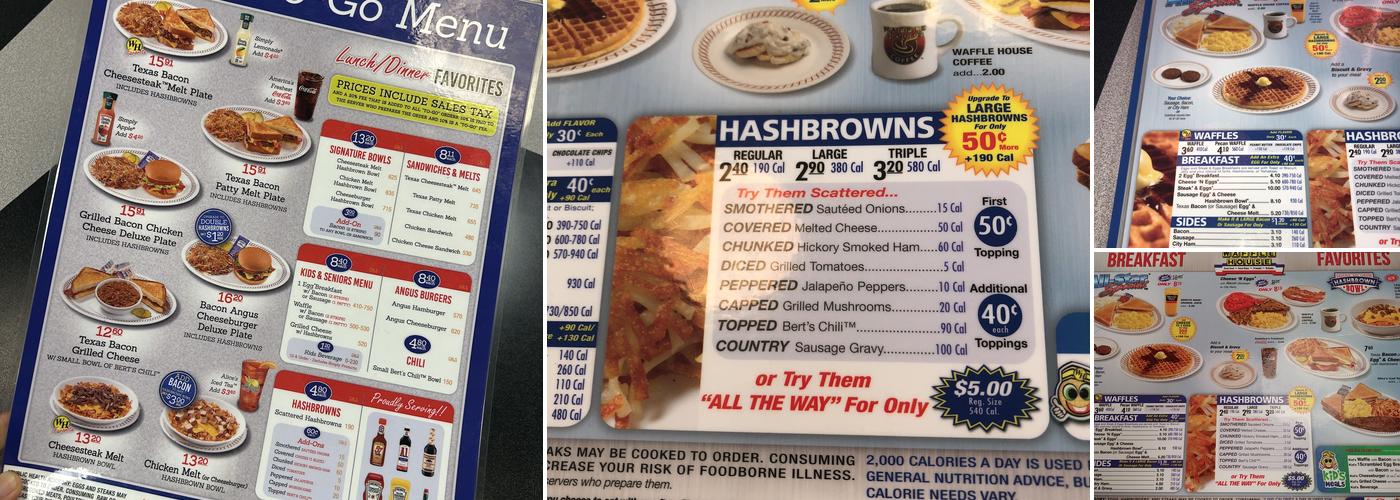 Waffle House Menu